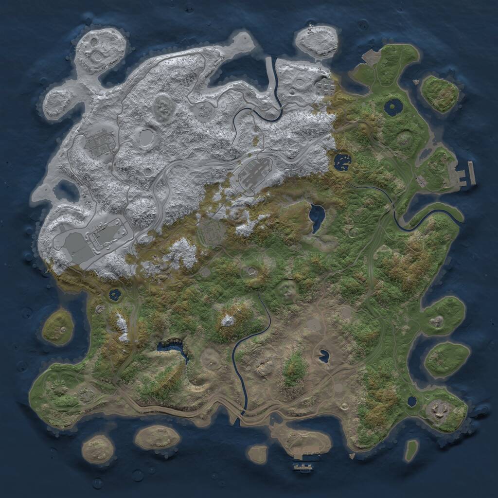 Rust Map: Procedural Map, Size: 4250, Seed: 20241206, 14 Monuments