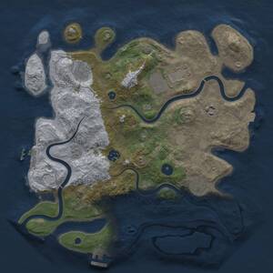 Thumbnail Rust Map: Procedural Map, Size: 3500, Seed: 392798011, 12 Monuments
