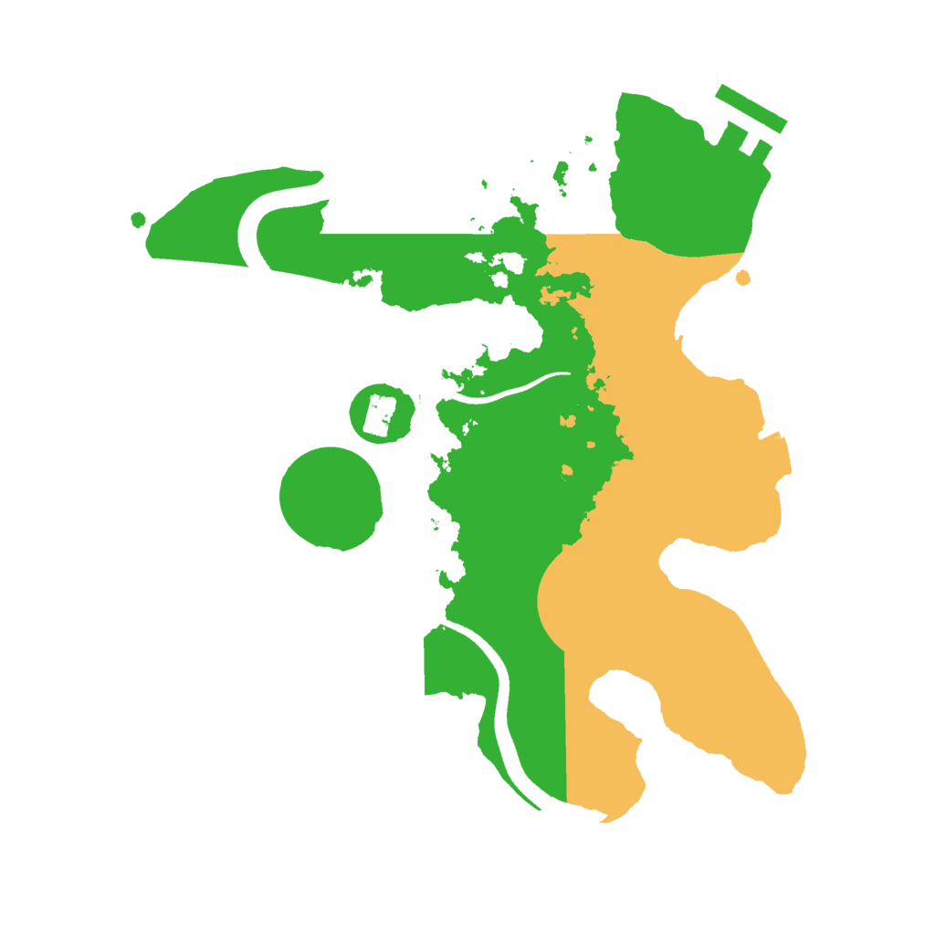 Biome Rust Map: Procedural Map, Size: 2500, Seed: 9877513