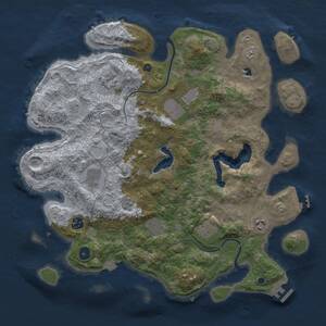 Thumbnail Rust Map: Procedural Map, Size: 4000, Seed: 1485625277, 14 Monuments