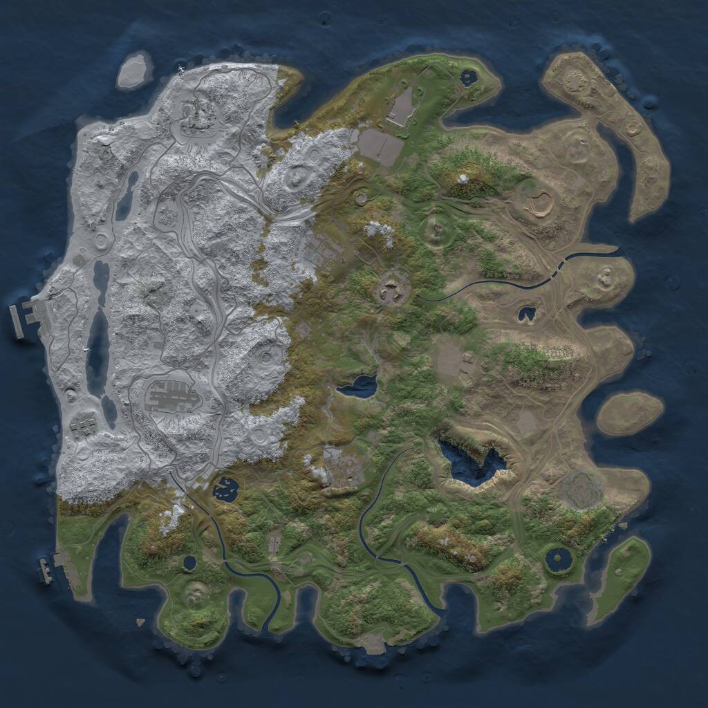 Rust Map: Procedural Map, Size: 4250, Seed: 971935288, 17 Monuments