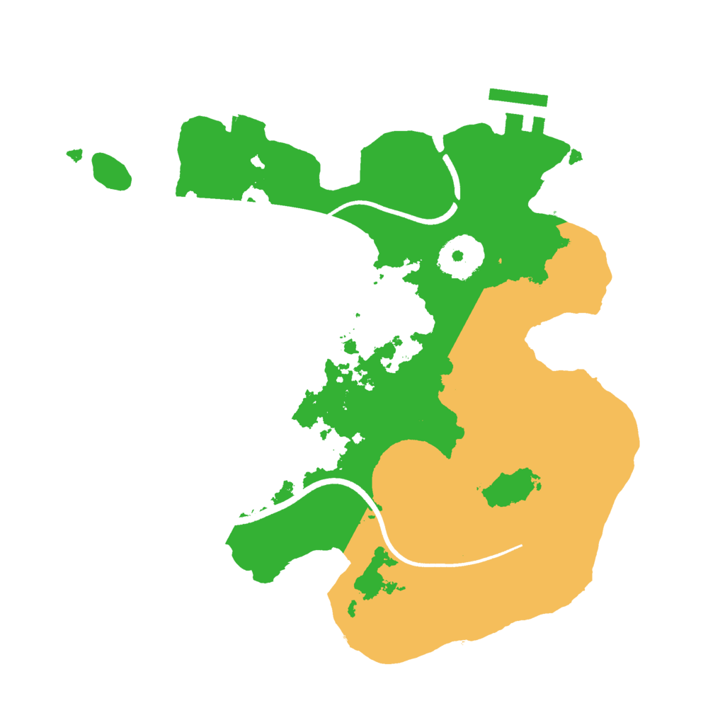 Biome Rust Map: Procedural Map, Size: 2500, Seed: 49990