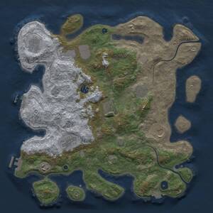 Thumbnail Rust Map: Procedural Map, Size: 3850, Seed: 19434, 15 Monuments