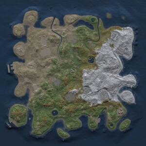 Thumbnail Rust Map: Procedural Map, Size: 3700, Seed: 998128, 15 Monuments