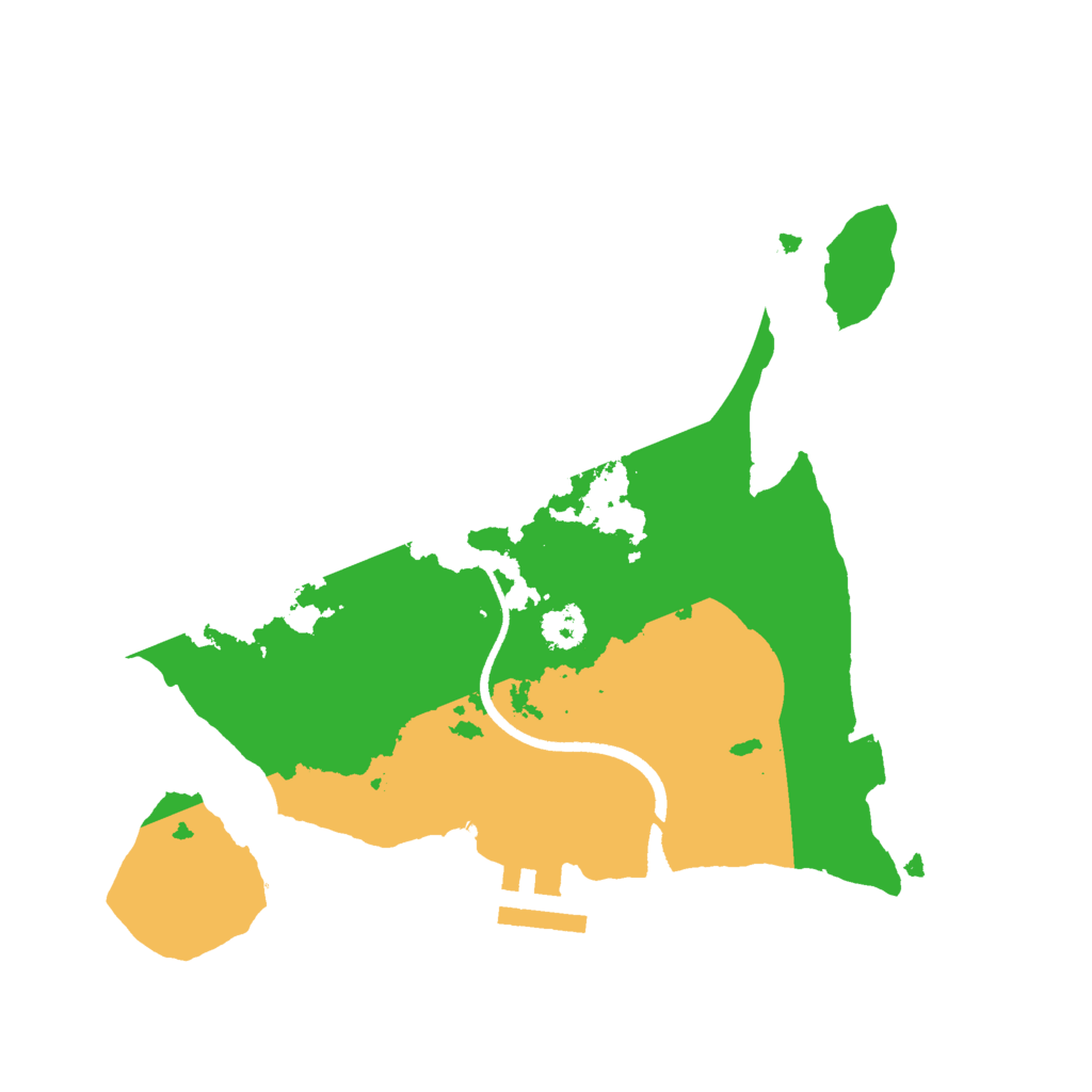 Biome Rust Map: Procedural Map, Size: 2500, Seed: 2020818596