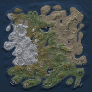 Thumbnail Rust Map: Procedural Map, Size: 4500, Seed: 137619947, 16 Monuments