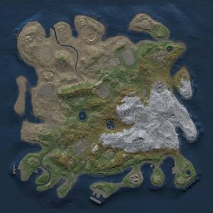 Thumbnail Rust Map: Procedural Map, Size: 3750, Seed: 1454959859, 17 Monuments