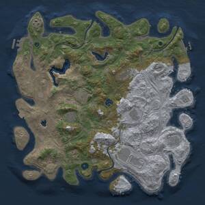 Thumbnail Rust Map: Procedural Map, Size: 4250, Seed: 1720850270, 15 Monuments