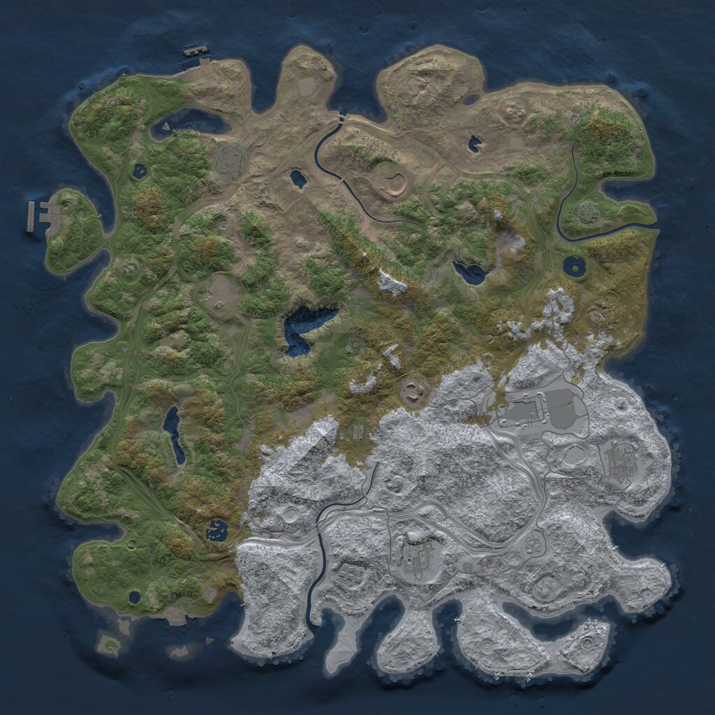 Rust Map: Procedural Map, Size: 4799, Seed: 9, 16 Monuments