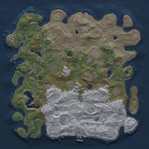 Thumbnail Rust Map: Procedural Map, Size: 4500, Seed: 207659585, 17 Monuments