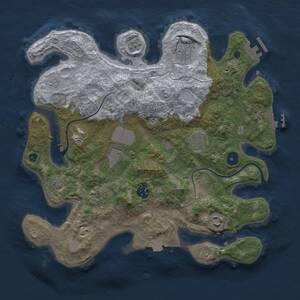 Thumbnail Rust Map: Procedural Map, Size: 3500, Seed: 620182937, 13 Monuments