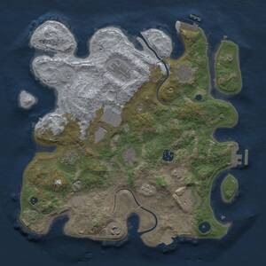 Thumbnail Rust Map: Procedural Map, Size: 3500, Seed: 783217877, 15 Monuments