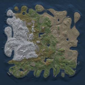 Thumbnail Rust Map: Procedural Map, Size: 4500, Seed: 454419936, 16 Monuments