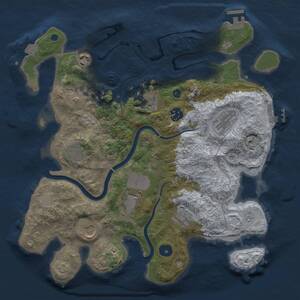 Thumbnail Rust Map: Procedural Map, Size: 3500, Seed: 627095767, 16 Monuments