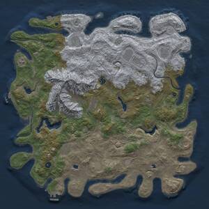 Thumbnail Rust Map: Procedural Map, Size: 5000, Seed: 1543611853, 17 Monuments