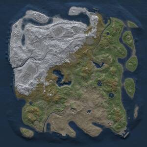 Thumbnail Rust Map: Procedural Map, Size: 4300, Seed: 1676812810, 14 Monuments