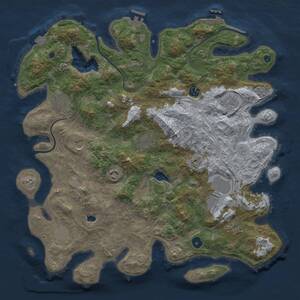 Thumbnail Rust Map: Procedural Map, Size: 4250, Seed: 151811, 16 Monuments