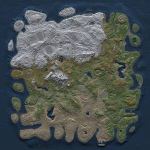 Thumbnail Rust Map: Procedural Map, Size: 5000, Seed: 2136395123, 17 Monuments