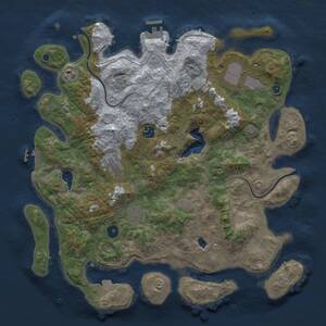 Thumbnail Rust Map: Procedural Map, Size: 4000, Seed: 1747807717, 13 Monuments