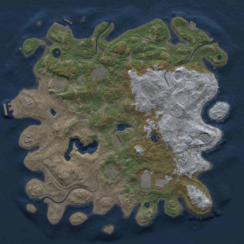 Rust Map: Procedural Map, Size: 4250, Seed: 455850032, 15 Monuments