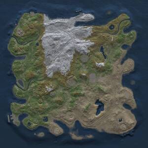 Thumbnail Rust Map: Procedural Map, Size: 4250, Seed: 376655, 15 Monuments