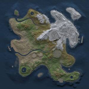 Thumbnail Rust Map: Procedural Map, Size: 2700, Seed: 1450074714, 7 Monuments