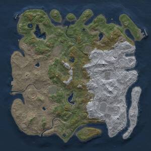 Thumbnail Rust Map: Procedural Map, Size: 4500, Seed: 236781474, 16 Monuments