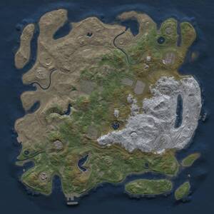 Thumbnail Rust Map: Procedural Map, Size: 4250, Seed: 659905043, 16 Monuments