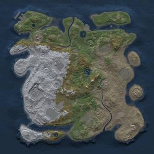 Thumbnail Rust Map: Procedural Map, Size: 3500, Seed: 316706020, 14 Monuments