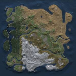 Thumbnail Rust Map: Procedural Map, Size: 4250, Seed: 332619878, 19 Monuments