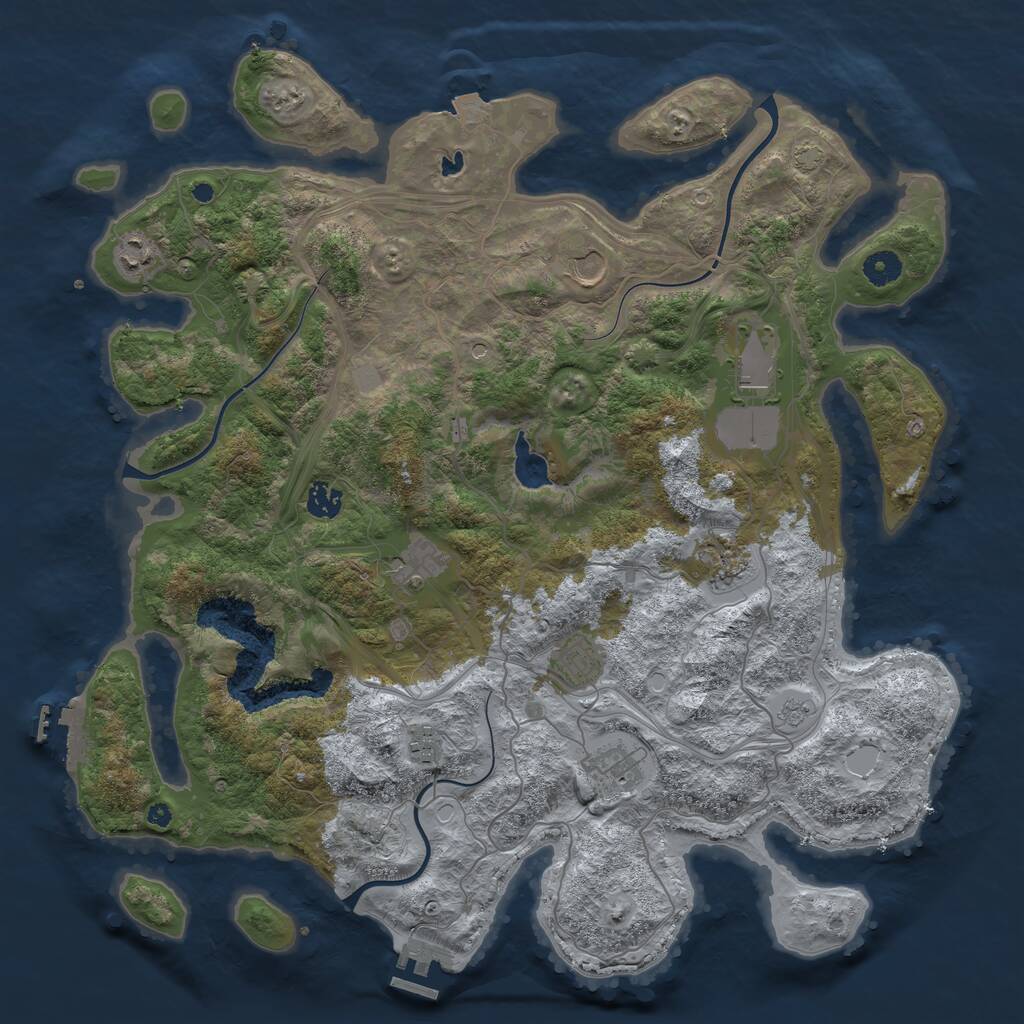 Rust Map: Procedural Map, Size: 4250, Seed: 41638186, 15 Monuments