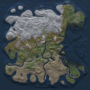 Thumbnail Rust Map: Procedural Map, Size: 4250, Seed: 1264177961, 15 Monuments