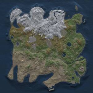 Thumbnail Rust Map: Procedural Map, Size: 3500, Seed: 699392157, 15 Monuments