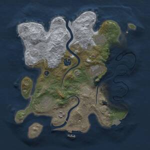 Thumbnail Rust Map: Procedural Map, Size: 3000, Seed: 1213204370, 10 Monuments