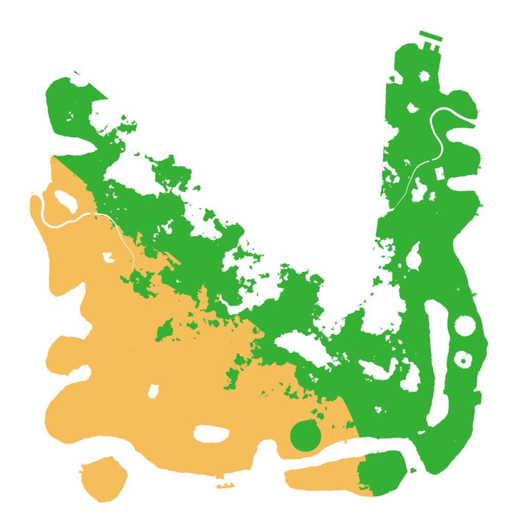 Biome Rust Map: Procedural Map, Size: 4500, Seed: 1996836304