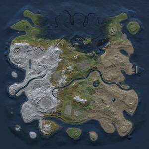Thumbnail Rust Map: Procedural Map, Size: 4000, Seed: 1450214867, 15 Monuments