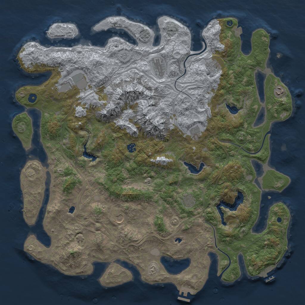 Rust Map: Procedural Map, Size: 5000, Seed: 1523748682, 15 Monuments