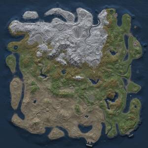 Thumbnail Rust Map: Procedural Map, Size: 5000, Seed: 1523748682, 15 Monuments