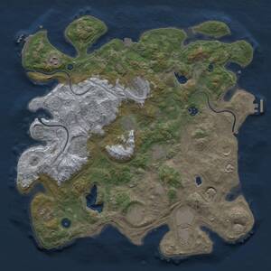 Thumbnail Rust Map: Procedural Map, Size: 4250, Seed: 889149848, 17 Monuments