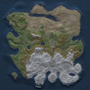 Thumbnail Rust Map: Procedural Map, Size: 3500, Seed: 440135816, 13 Monuments