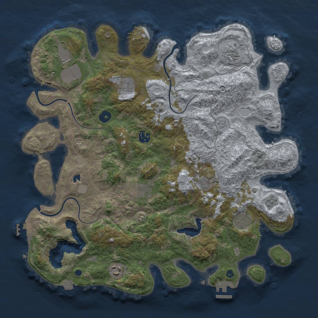 Rust Map: Procedural Map, Size: 4050, Seed: 899736849, 15 Monuments