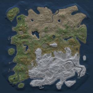 Thumbnail Rust Map: Procedural Map, Size: 4500, Seed: 1161485576, 15 Monuments