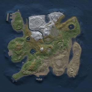 Thumbnail Rust Map: Procedural Map, Size: 2500, Seed: 31414, 7 Monuments