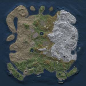 Thumbnail Rust Map: Procedural Map, Size: 3800, Seed: 536795587, 16 Monuments