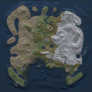 Thumbnail Rust Map: Procedural Map, Size: 3800, Seed: 536795587, 15 Monuments