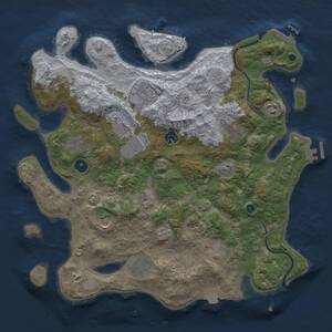 Thumbnail Rust Map: Procedural Map, Size: 3900, Seed: 874262172, 17 Monuments