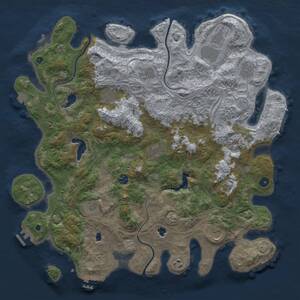 Thumbnail Rust Map: Procedural Map, Size: 4500, Seed: 1731046174, 17 Monuments