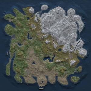 Thumbnail Rust Map: Procedural Map, Size: 4500, Seed: 47270484, 15 Monuments