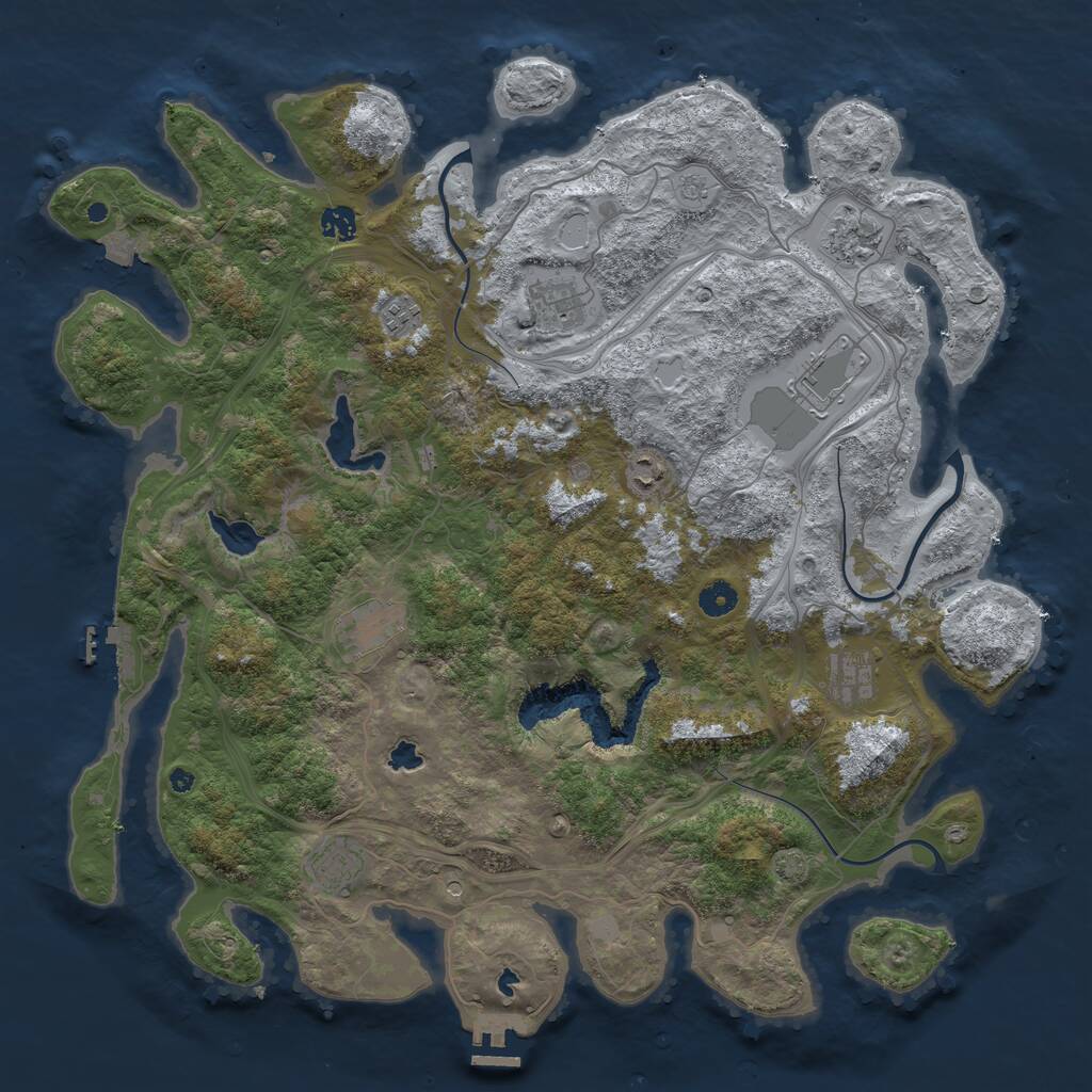 Rust Map: Procedural Map, Size: 4500, Seed: 47270484, 15 Monuments