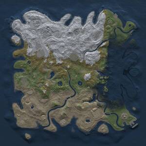 Thumbnail Rust Map: Procedural Map, Size: 4500, Seed: 929790658, 14 Monuments